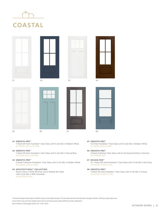 JELDWEN THD THD Exterior Door Style Collection Look book Page 2021